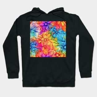 Rainbow flowers Hoodie